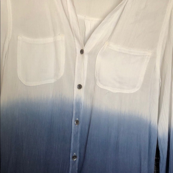 Long sleeve ombré button up shirt - Picture 3 of 4